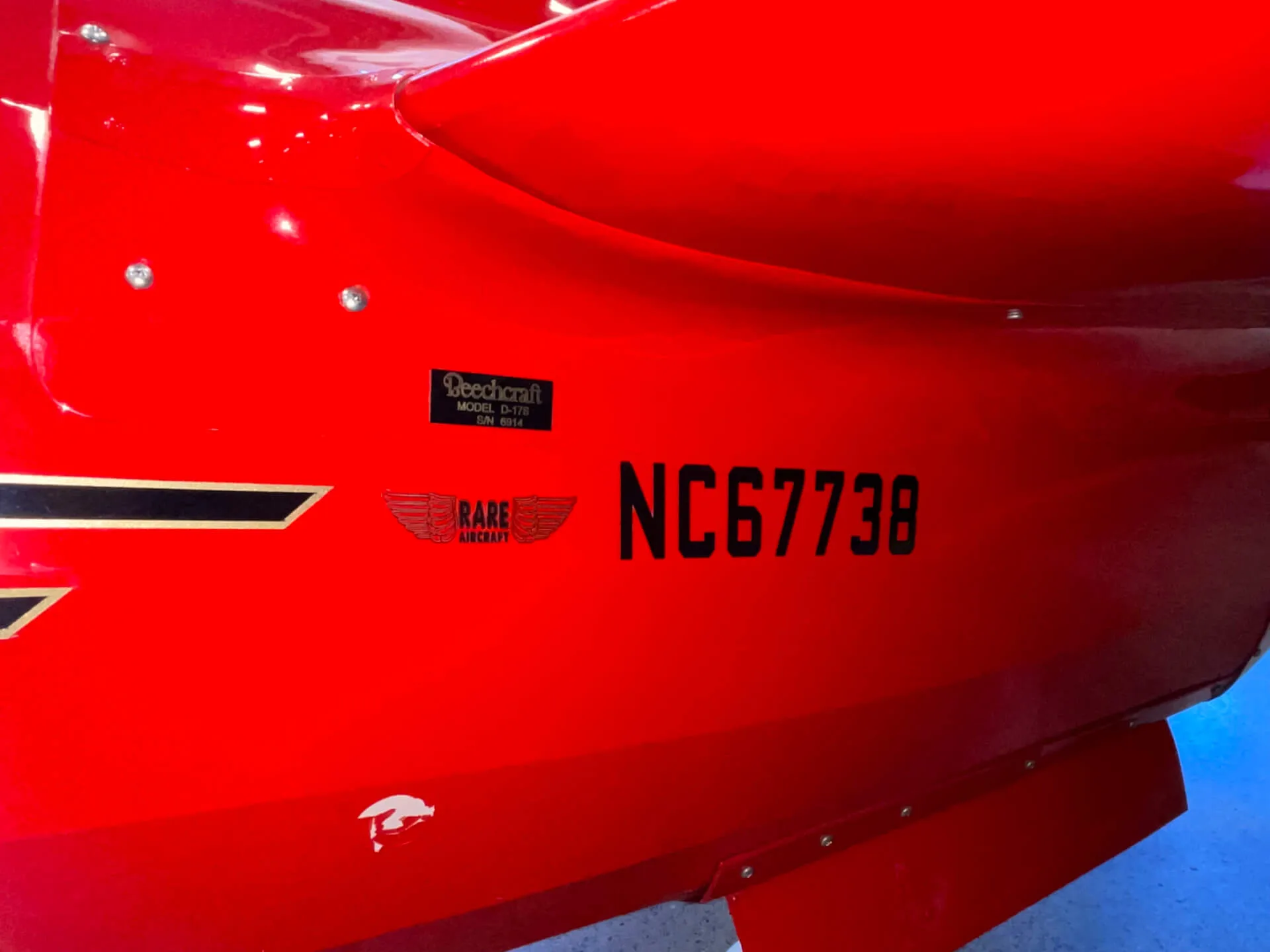 Engine detail of a 1944 Beech D-17S Staggerwing.