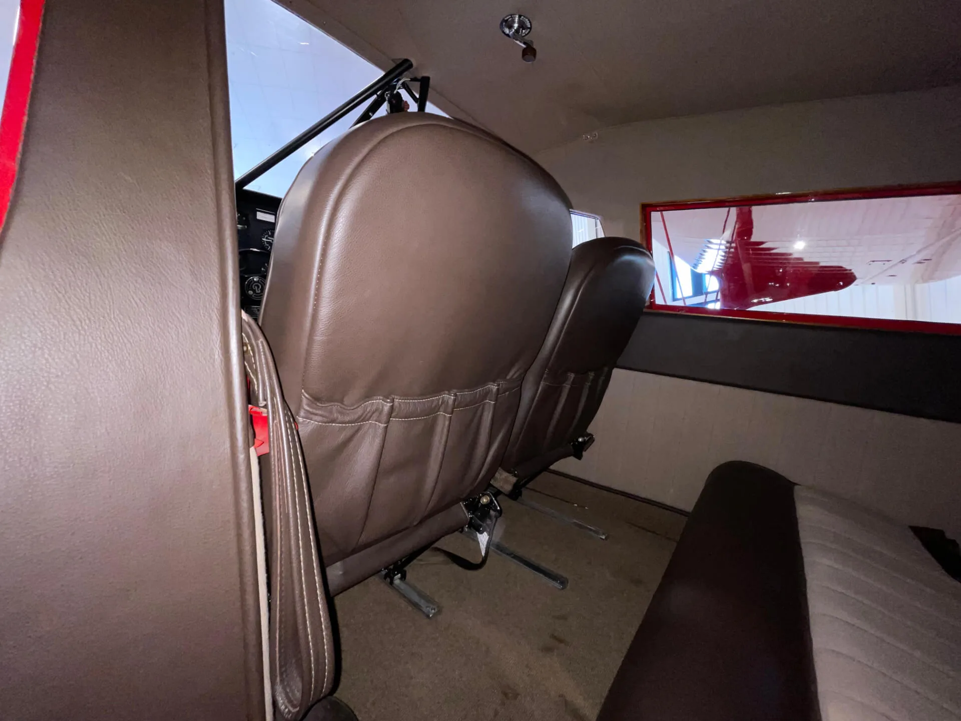Cabin interior of a 1944 Beech D-17S Staggerwing.