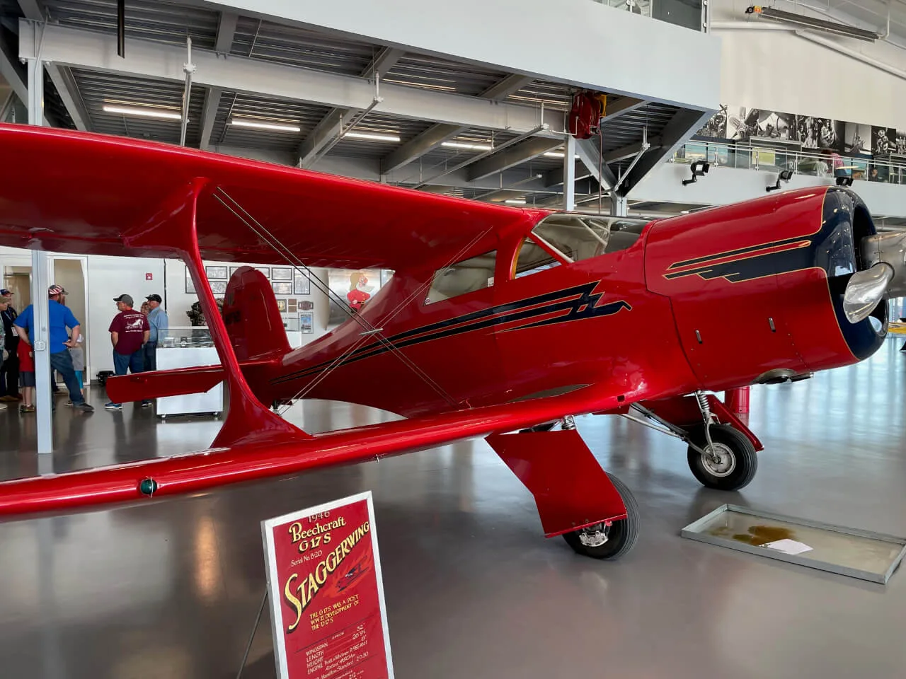 Exterior view of a 1946 Beechcraft, G-17S.