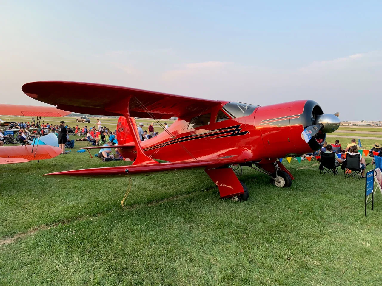 Exterior view of a 1946 Beechcraft, G-17S.