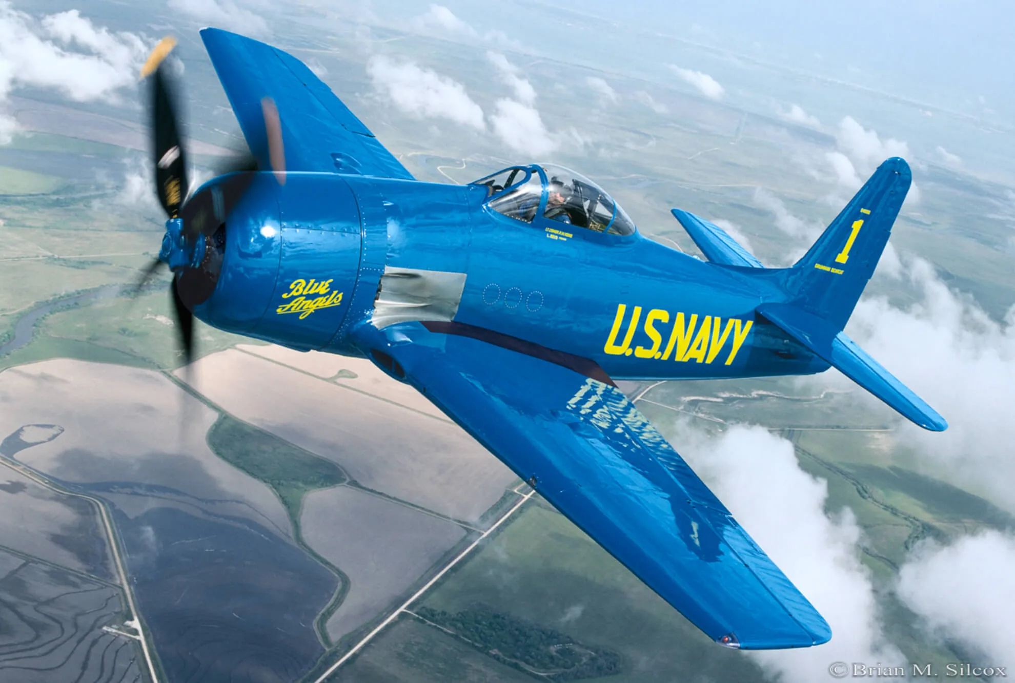 Marketing image of a 1947 Grumman F8F-2 Bearcat.