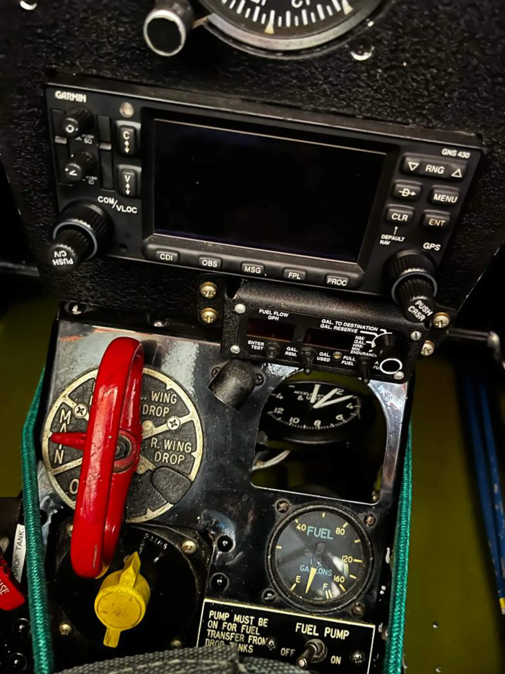 Avionics suite of a 1947 Grumman F8F-2 Bearcat.