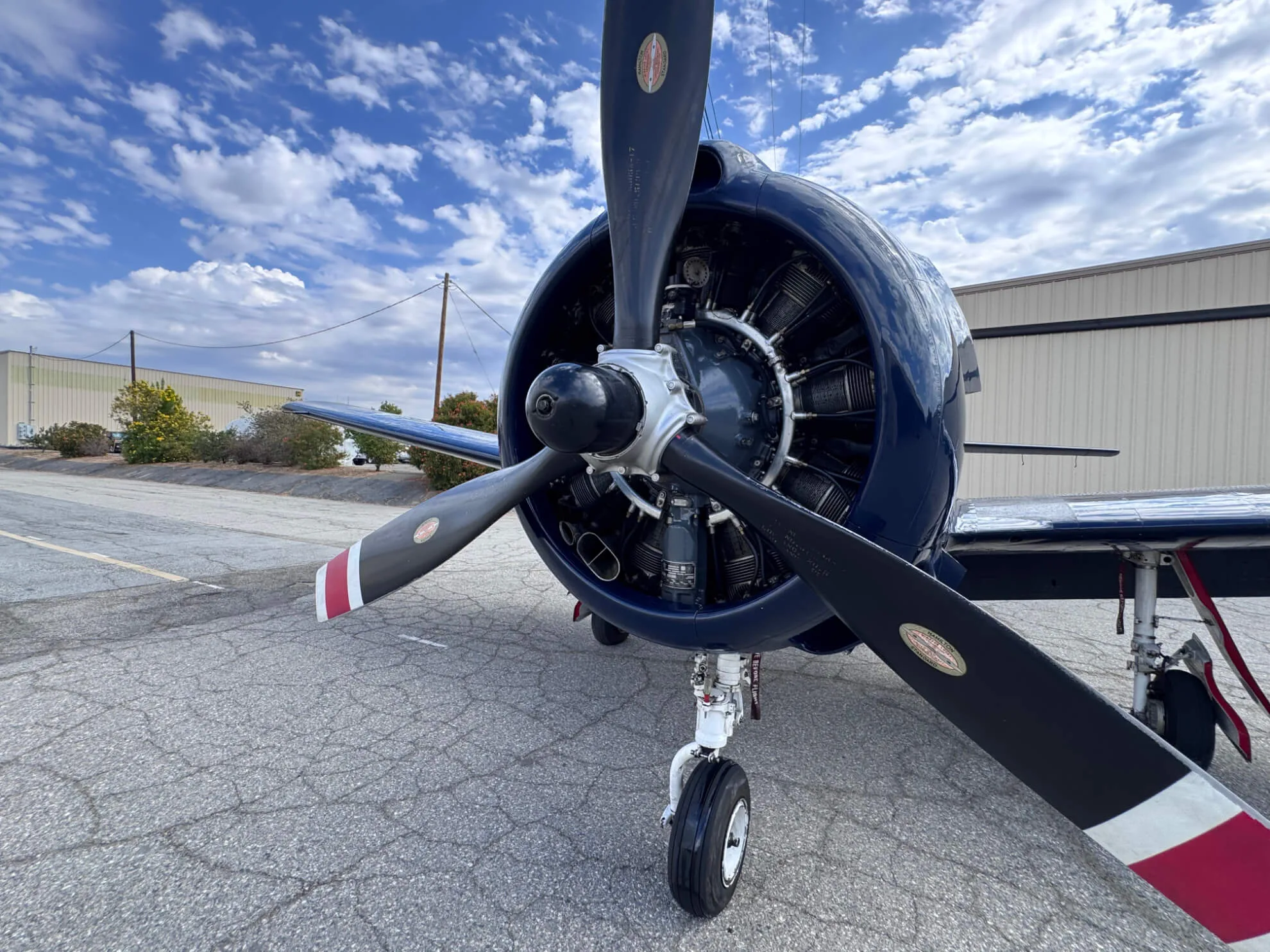 Cockpit and instrument panel of a 1949 North American T-28S “Fennec”.