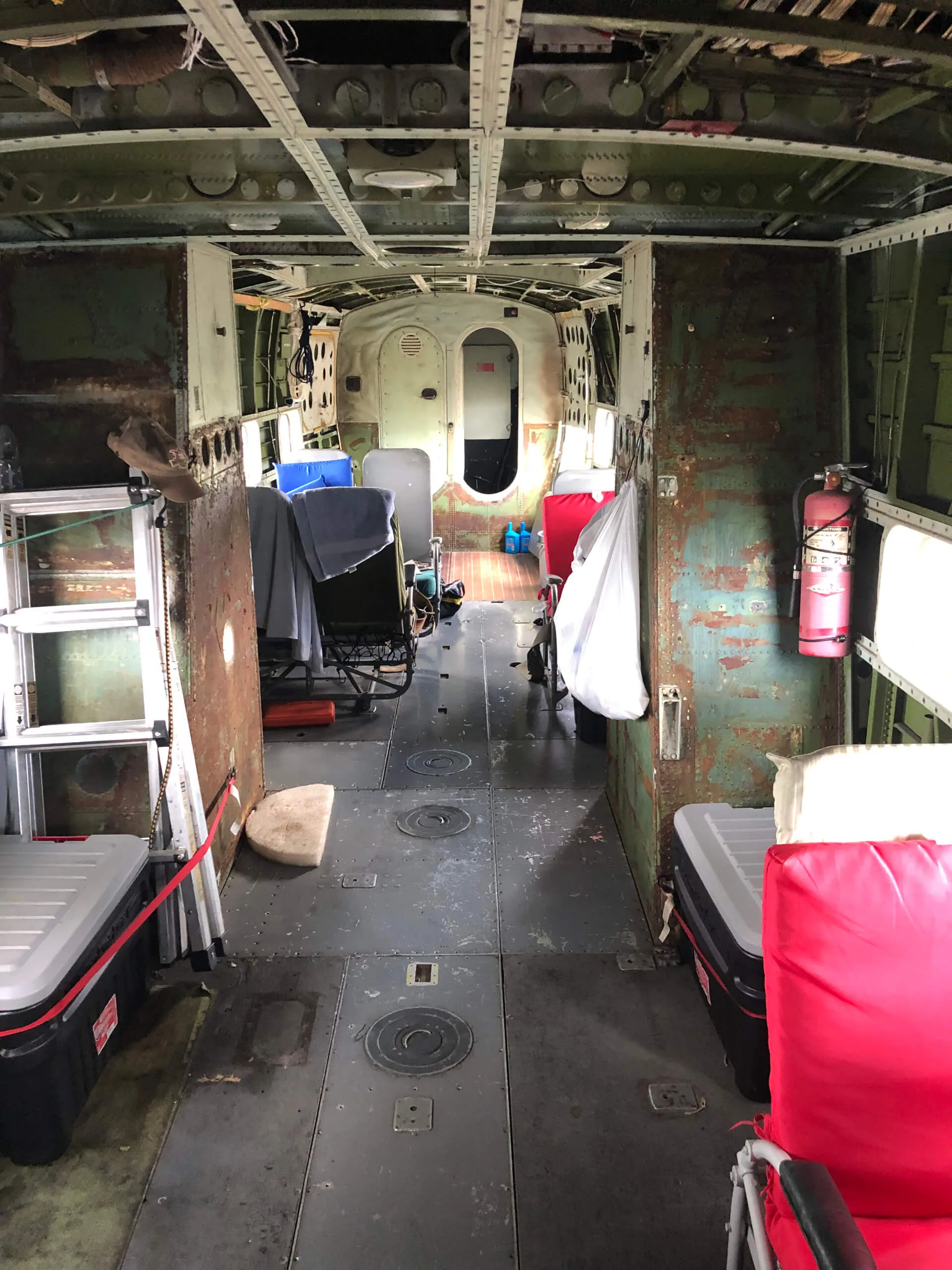 Cabin interior of a 1954 Grumman HU-16C Albatross.