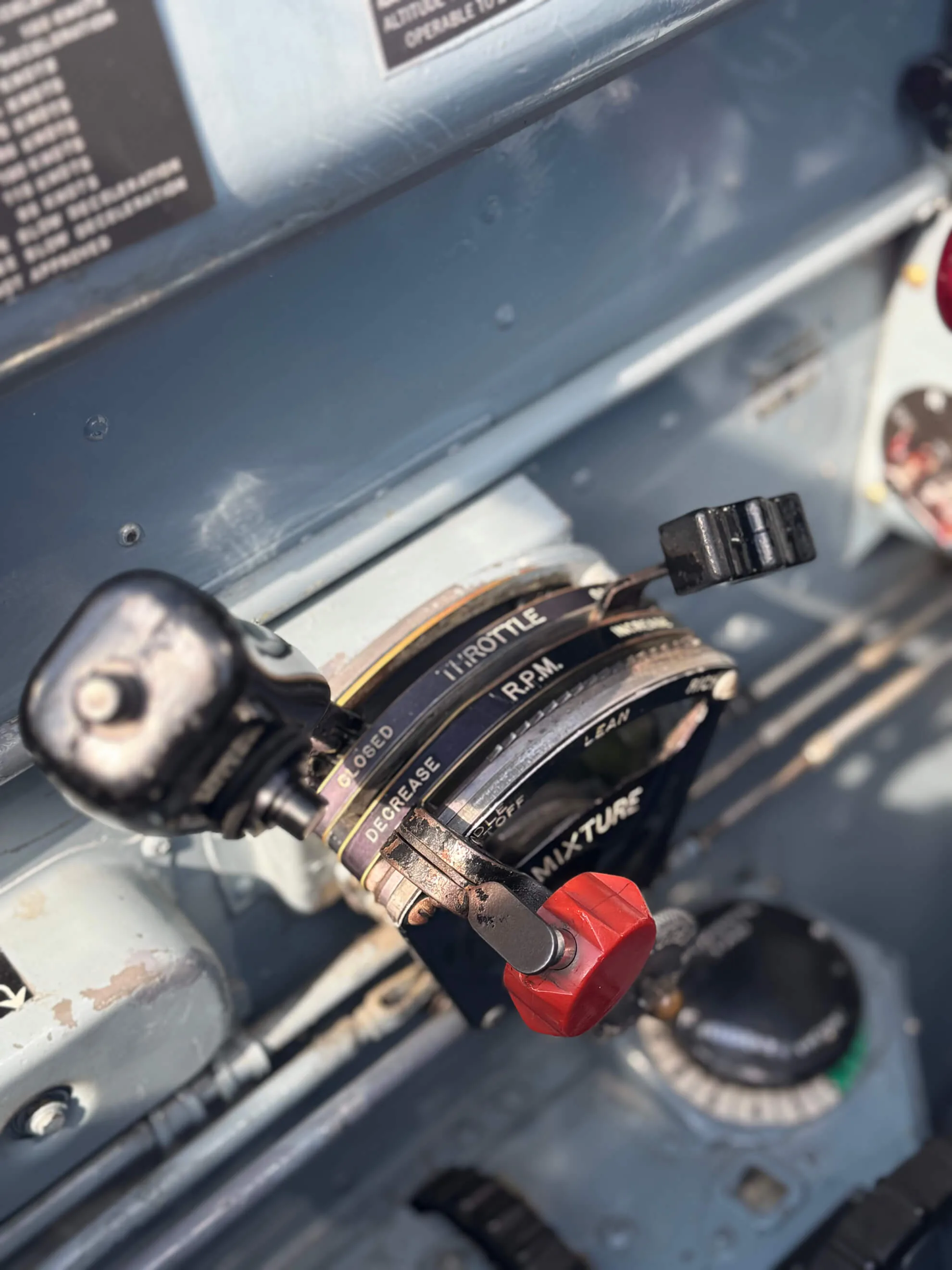 Engine detail of a 1955 Beechcraft T-34A Mentor.