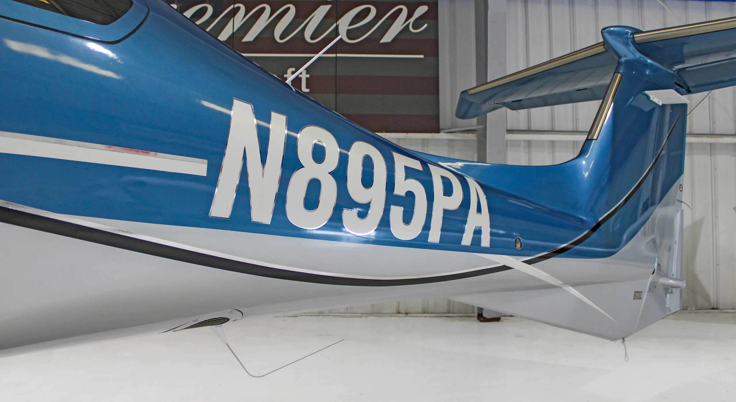 Exterior view of a 2023 Diamond DA62, N895PA.