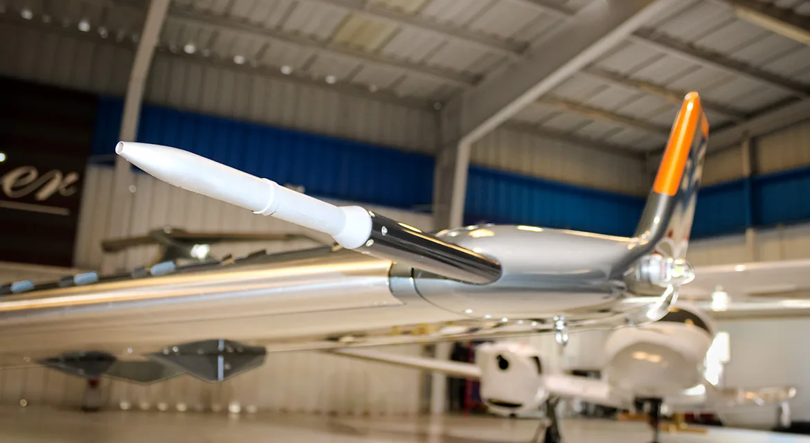 Exterior view of a 2025 Diamond DA50 RG, N436LA.