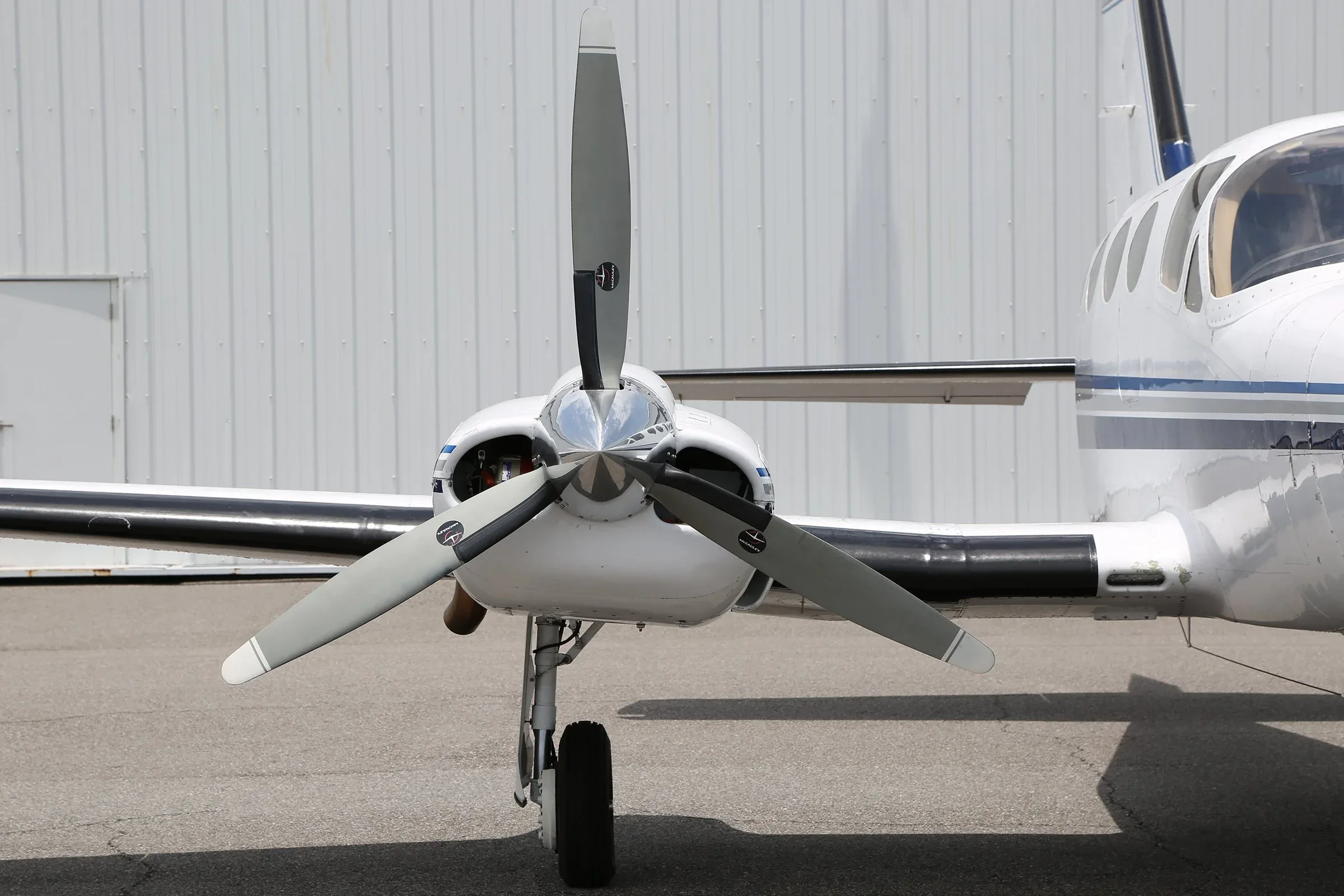 Exterior view of a 1975 Cessna 421B Golden Eagle, N699JS.
