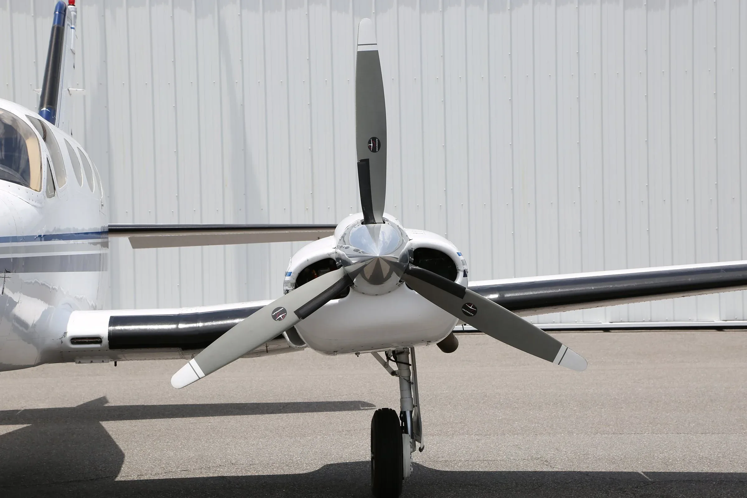 Exterior view of a 1975 Cessna 421B Golden Eagle, N699JS.