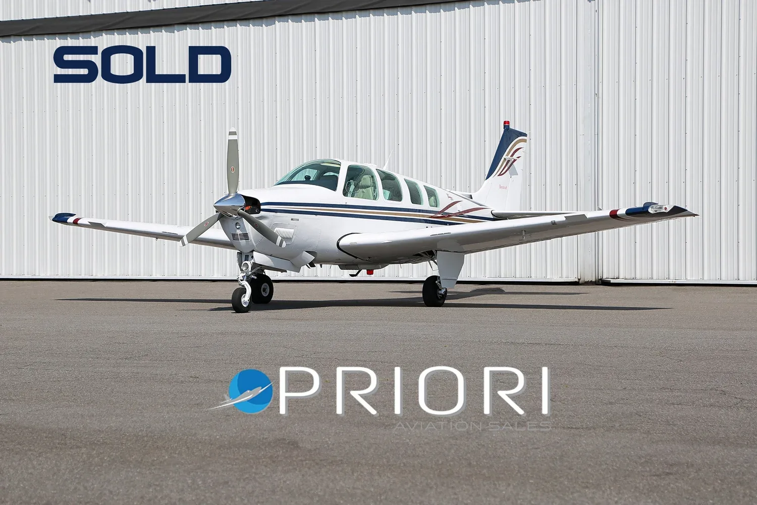Exterior view of a 2000 Beechcraft Bonanza.