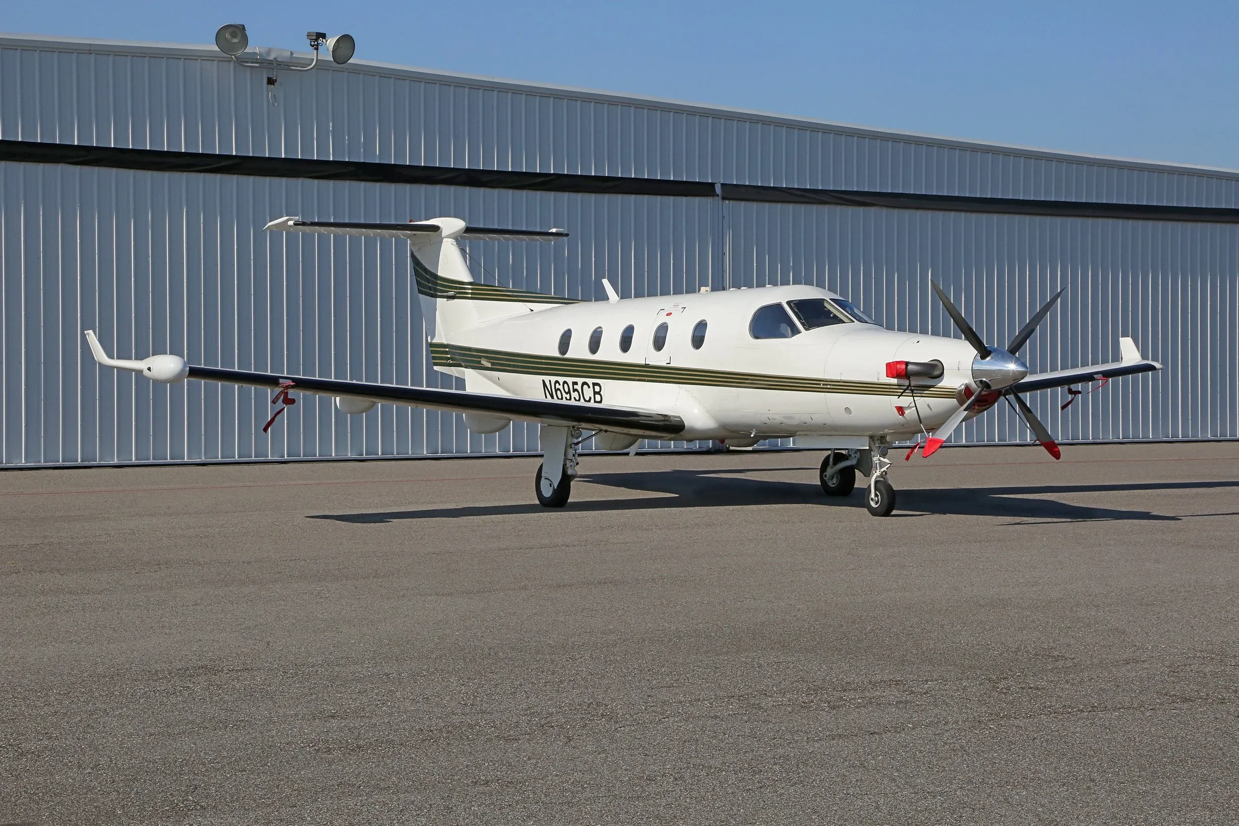 Exterior view of a 2001 Pilatus PC-12/45.