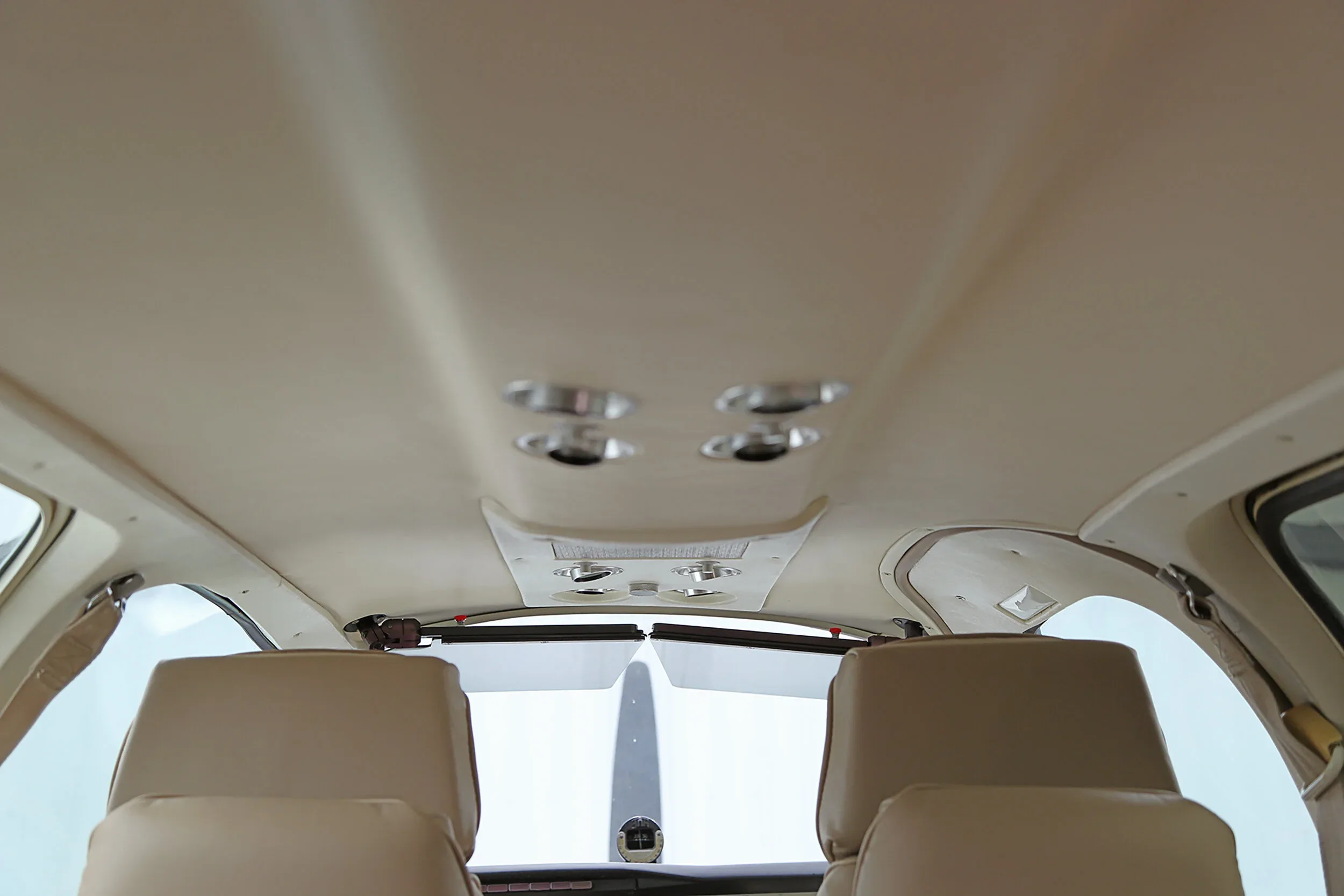 Cabin interior of a 1995 Beechcraft Bonanza.