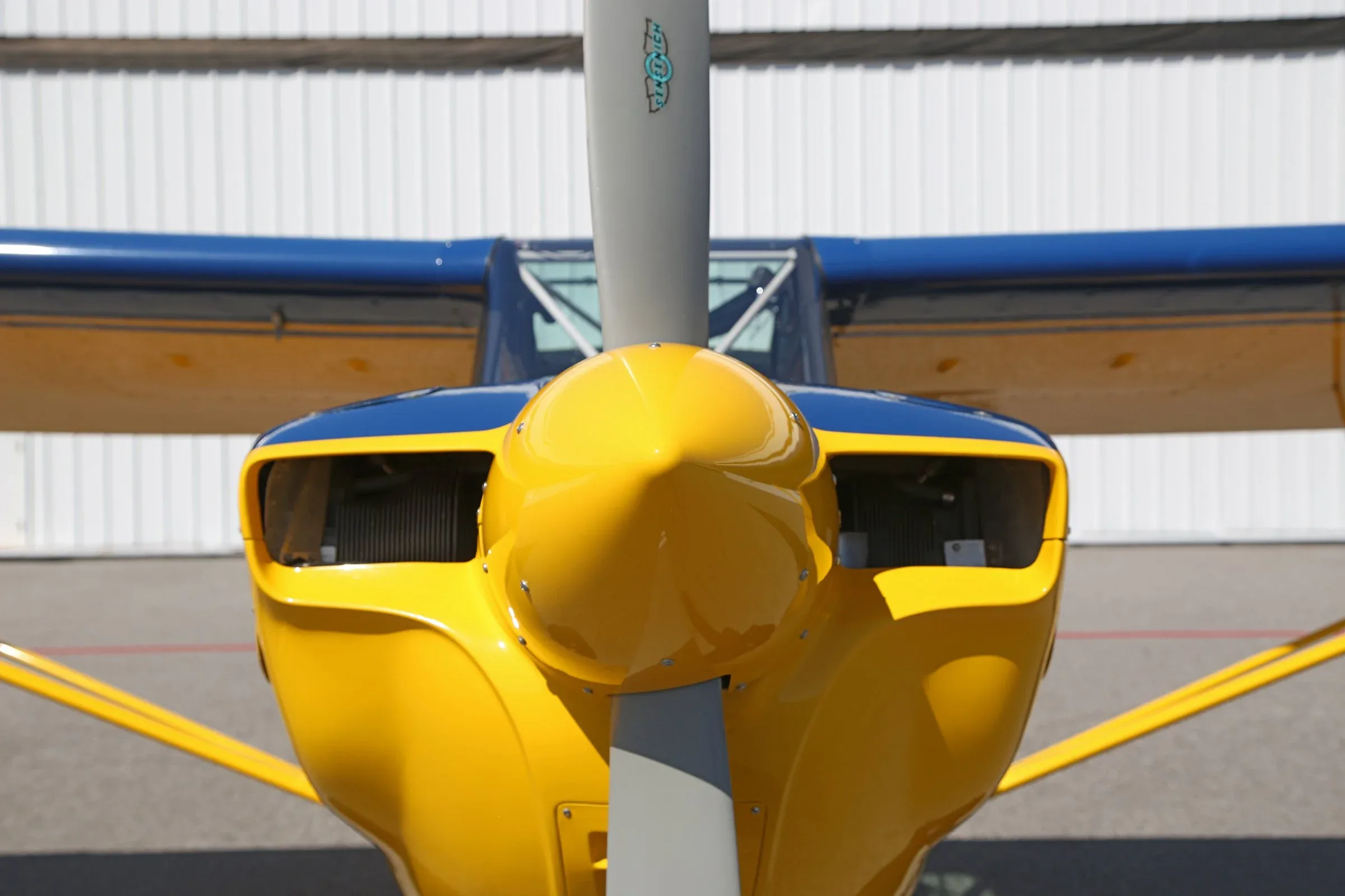 Engine detail of a 2002 Aviat Husky A-1B.
