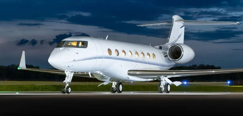 Exterior view of a 2014 Gulfstream G650.