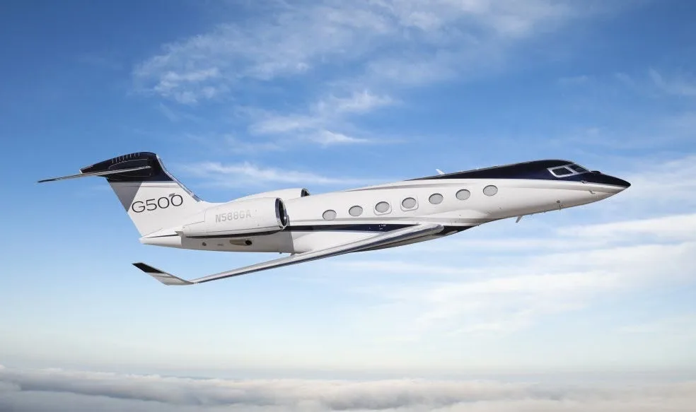 Marketing image of a 2022 Gulfstream G500.