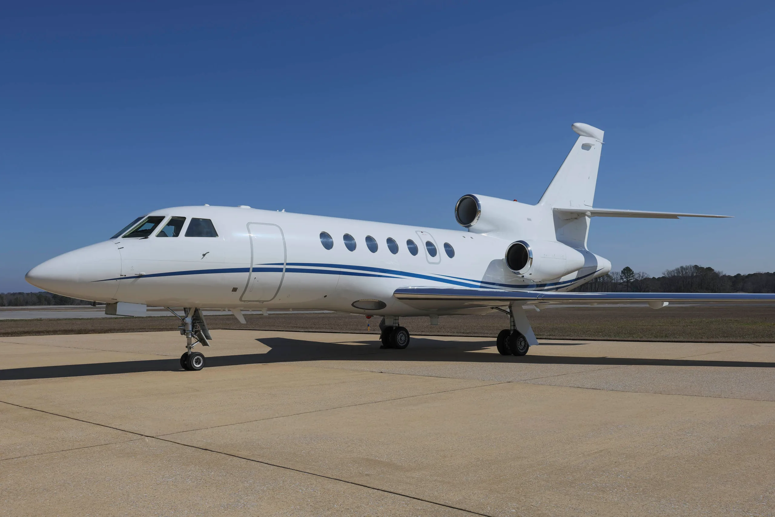 Cabin interior of a 2003 Dassault Falcon 50EX.
