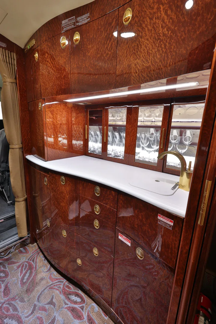 Cabin interior of a 2008 Gulfstream G200.