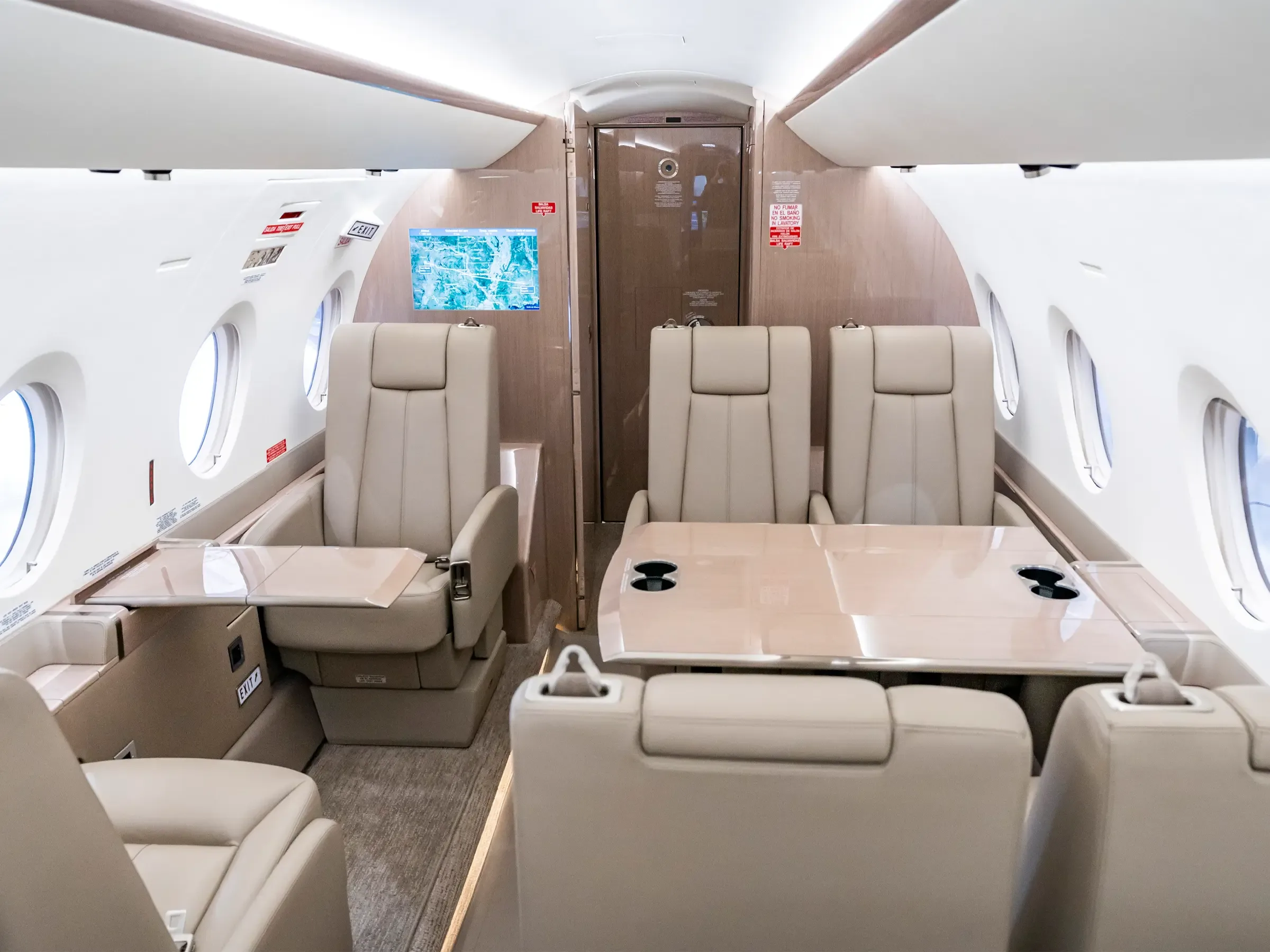 Cabin interior of a 2019 Gulfstream G280.