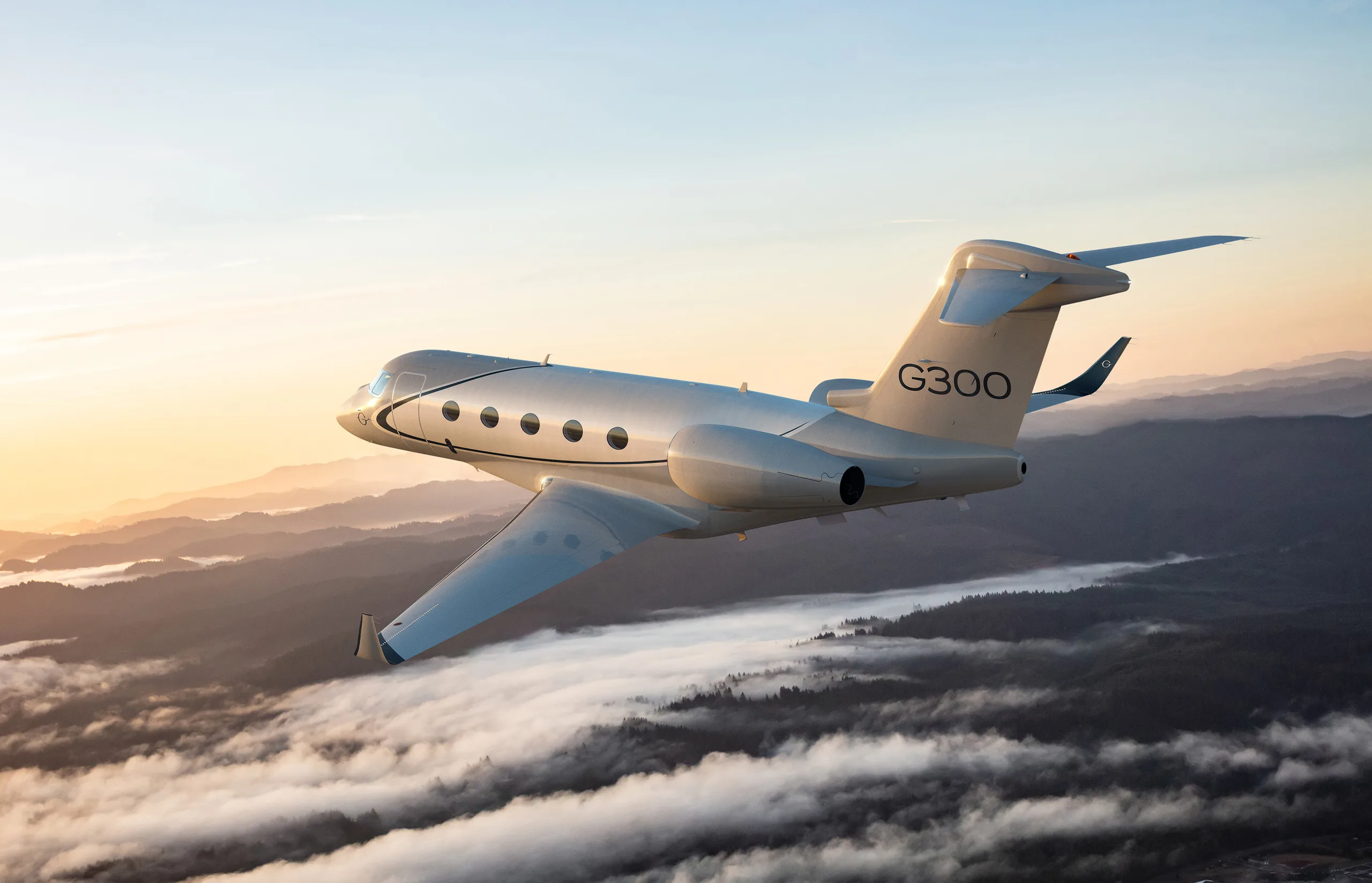 Marketing image of a 2029 Gulfstream G300.