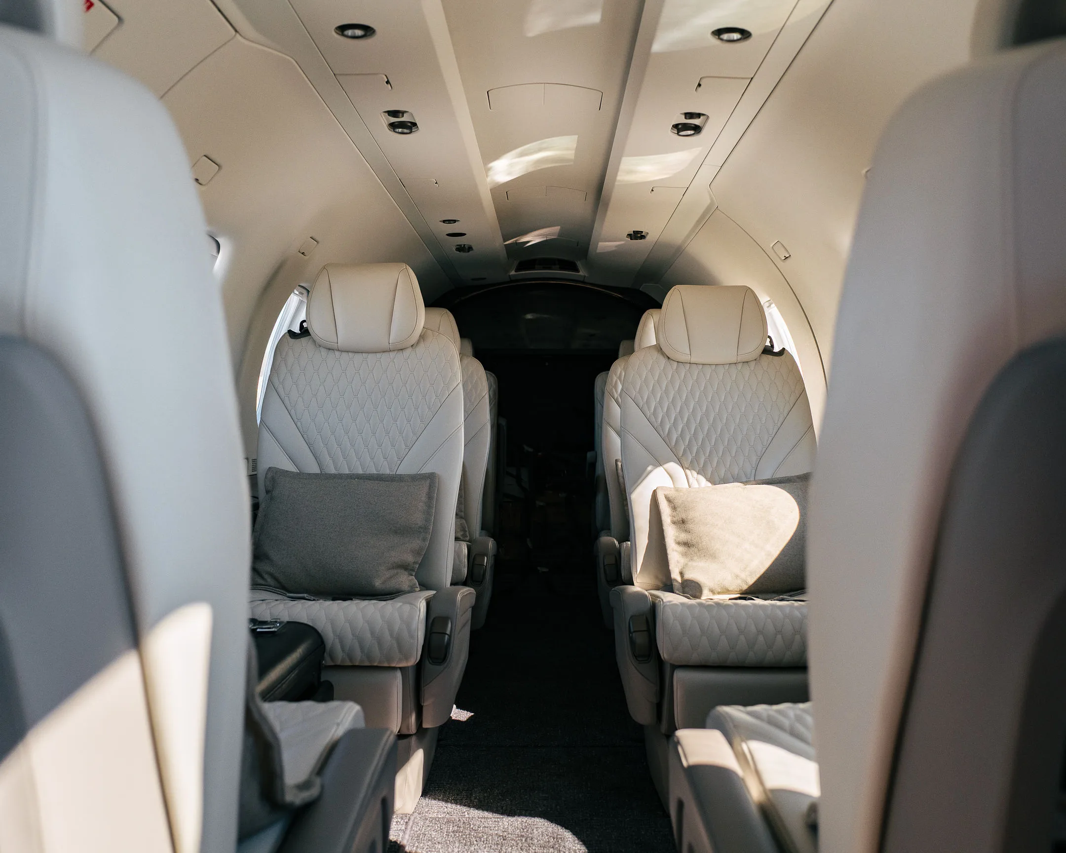 Cabin interior of a 2024 Pilatus.
