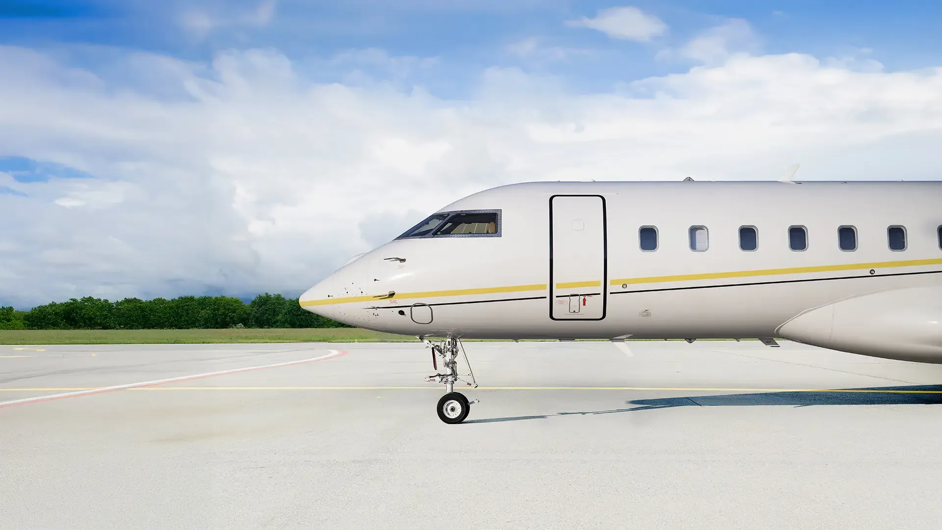 Cabin interior of a Bombardier Global 6000.