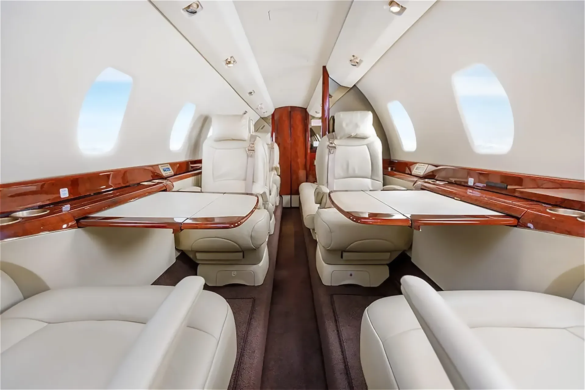 Cabin interior of a Cessna Citation X.