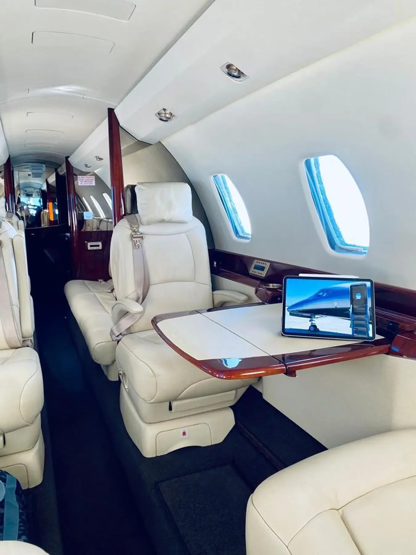 Cabin interior of a Cessna Citation X.