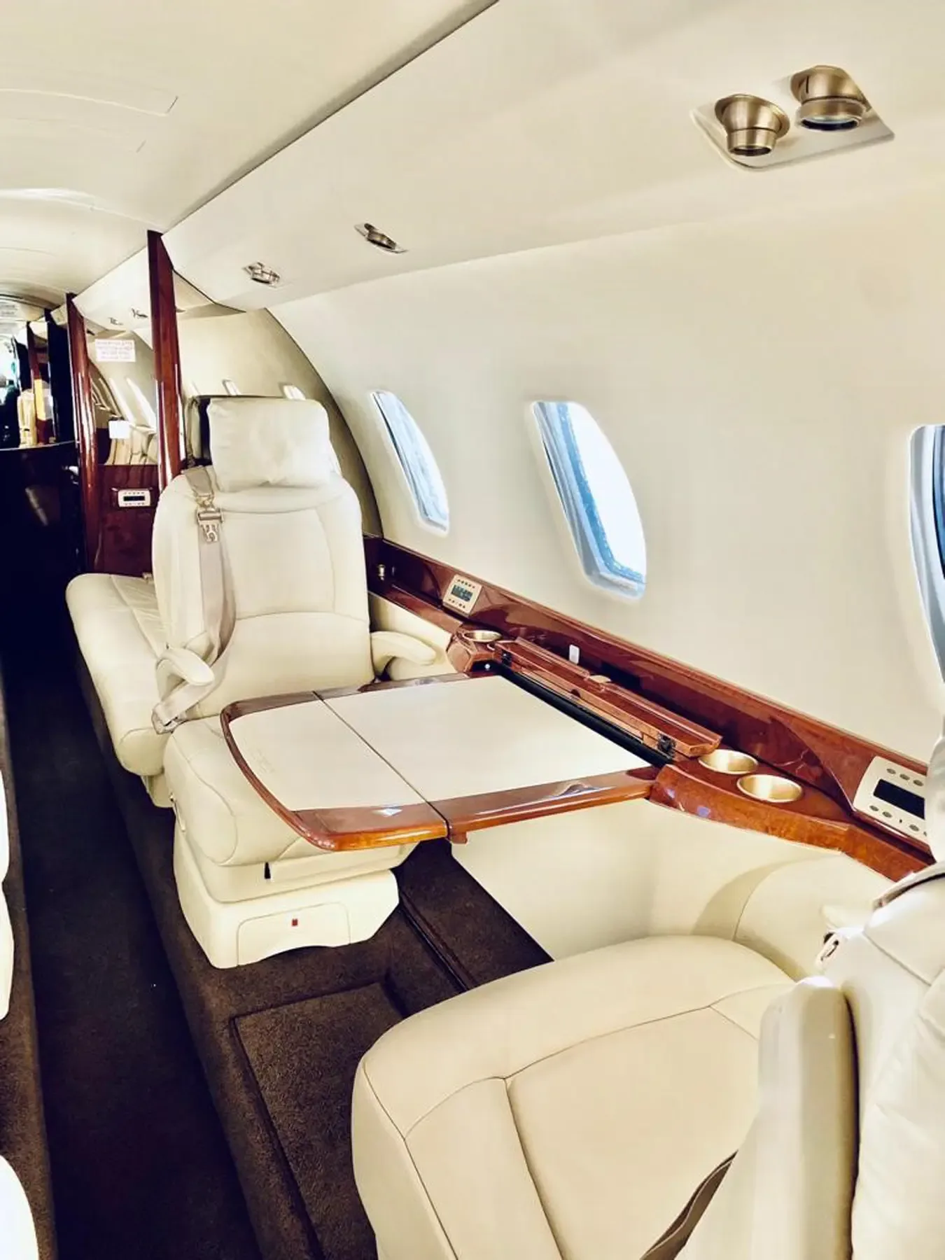 Cabin interior of a Cessna Citation X.