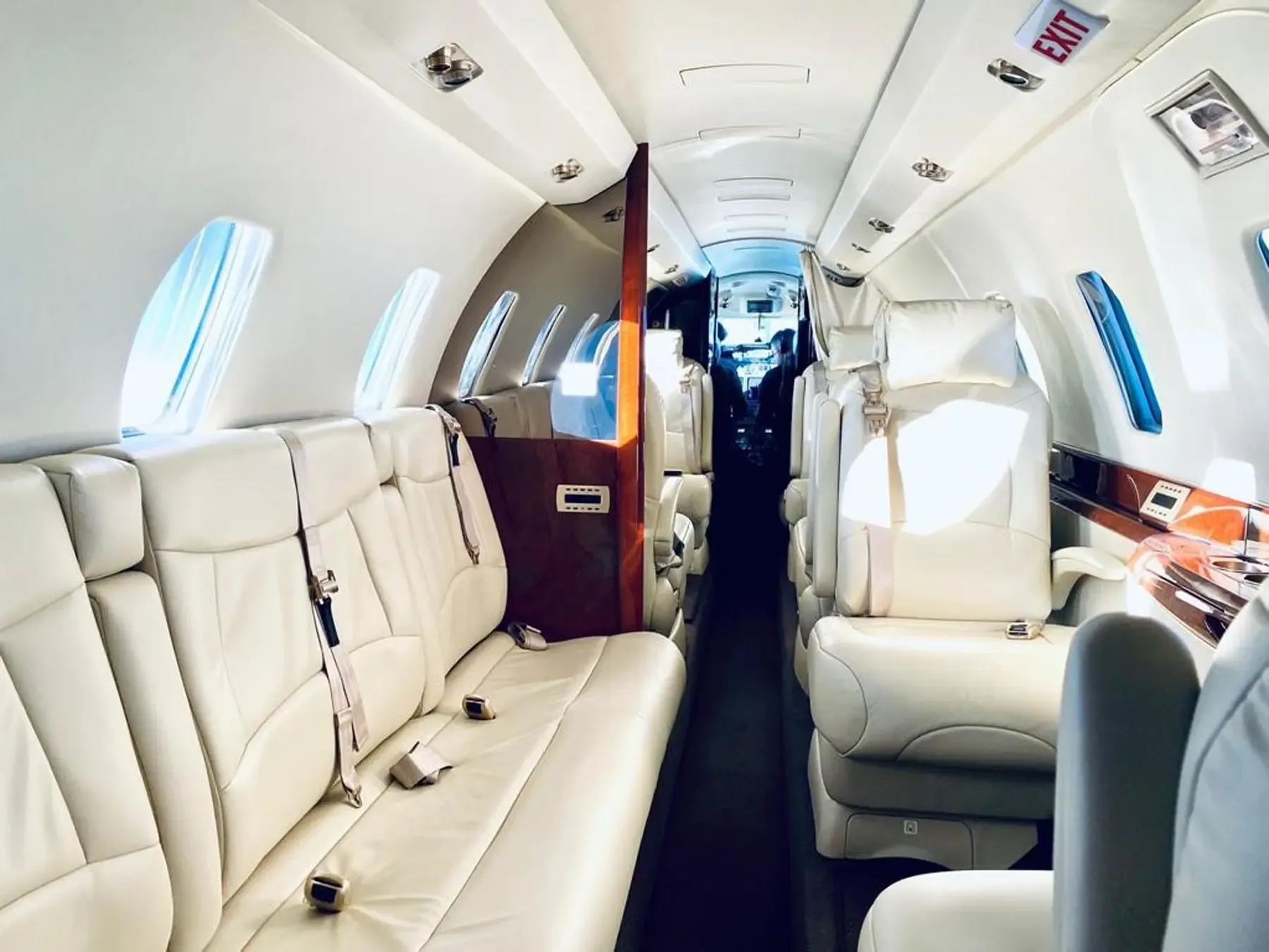 Cabin interior of a Cessna Citation X.