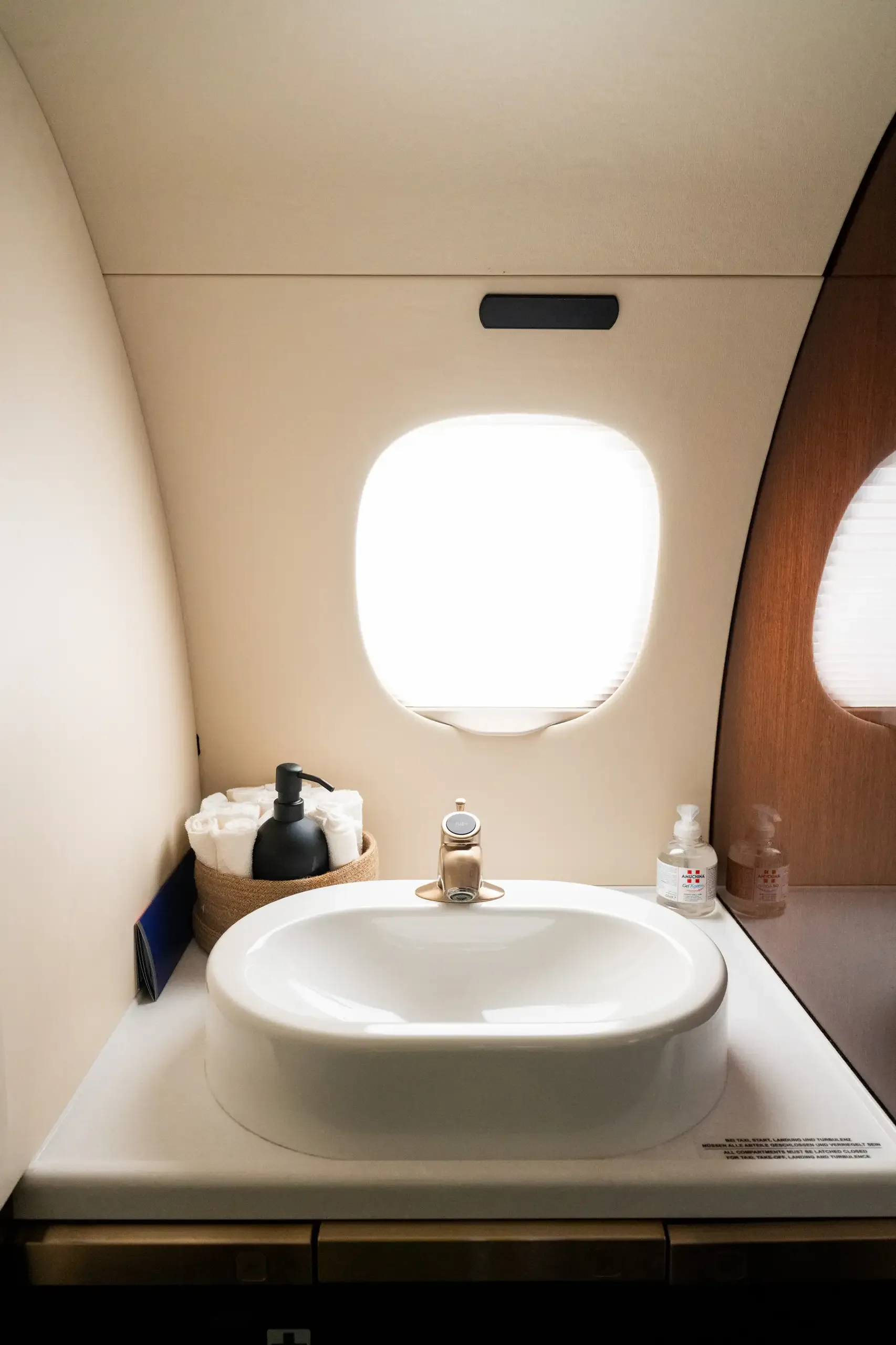 Cabin interior of a Embraer Phenom 300.