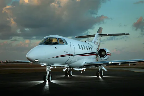 Exterior view of a 1997 Hawker 800xp.