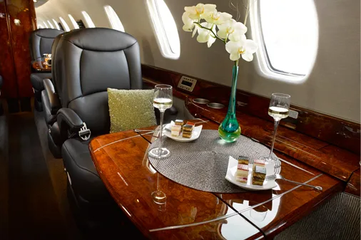 Cabin interior of a 2006 Cessna citation x.