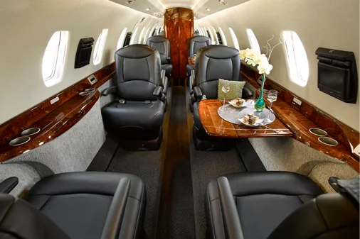 Cabin interior of a 2006 Cessna citation x.