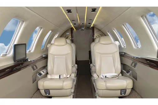 Cabin interior of a 2016 Cessna citation cj4.
