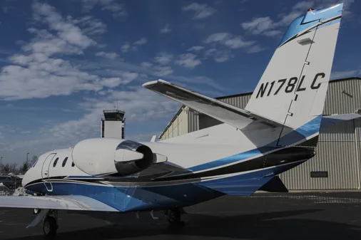 Exterior view of a 2016 Cessna citation xls.