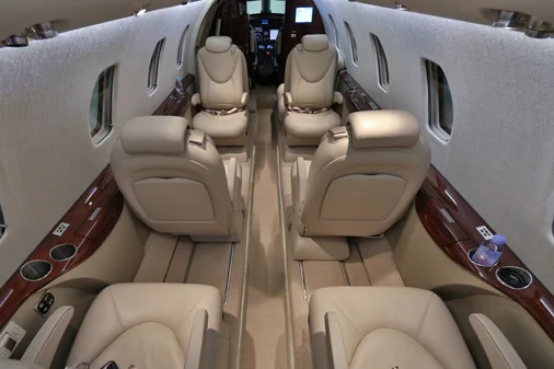 Cabin interior of a 2016 Cessna citation xls.