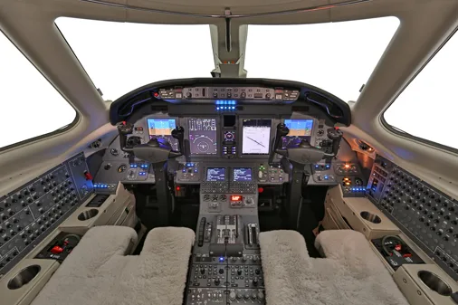Cockpit and instrument panel of a 2016 Cessna citation xls.