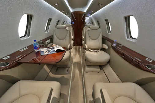 Cabin interior of a 2016 Cessna citation xls.