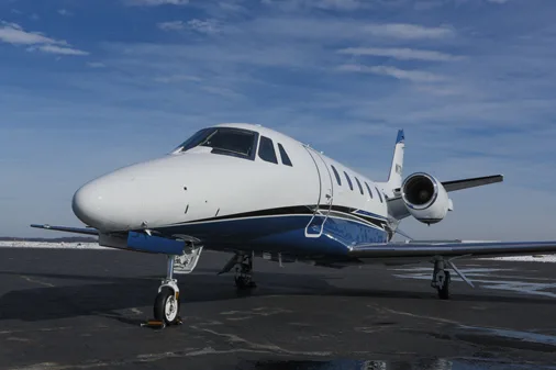 Exterior view of a 2016 Cessna citation xls.