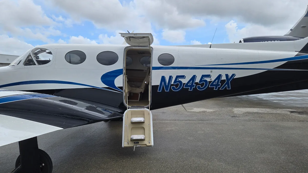 Exterior view of a Cessna 340a.