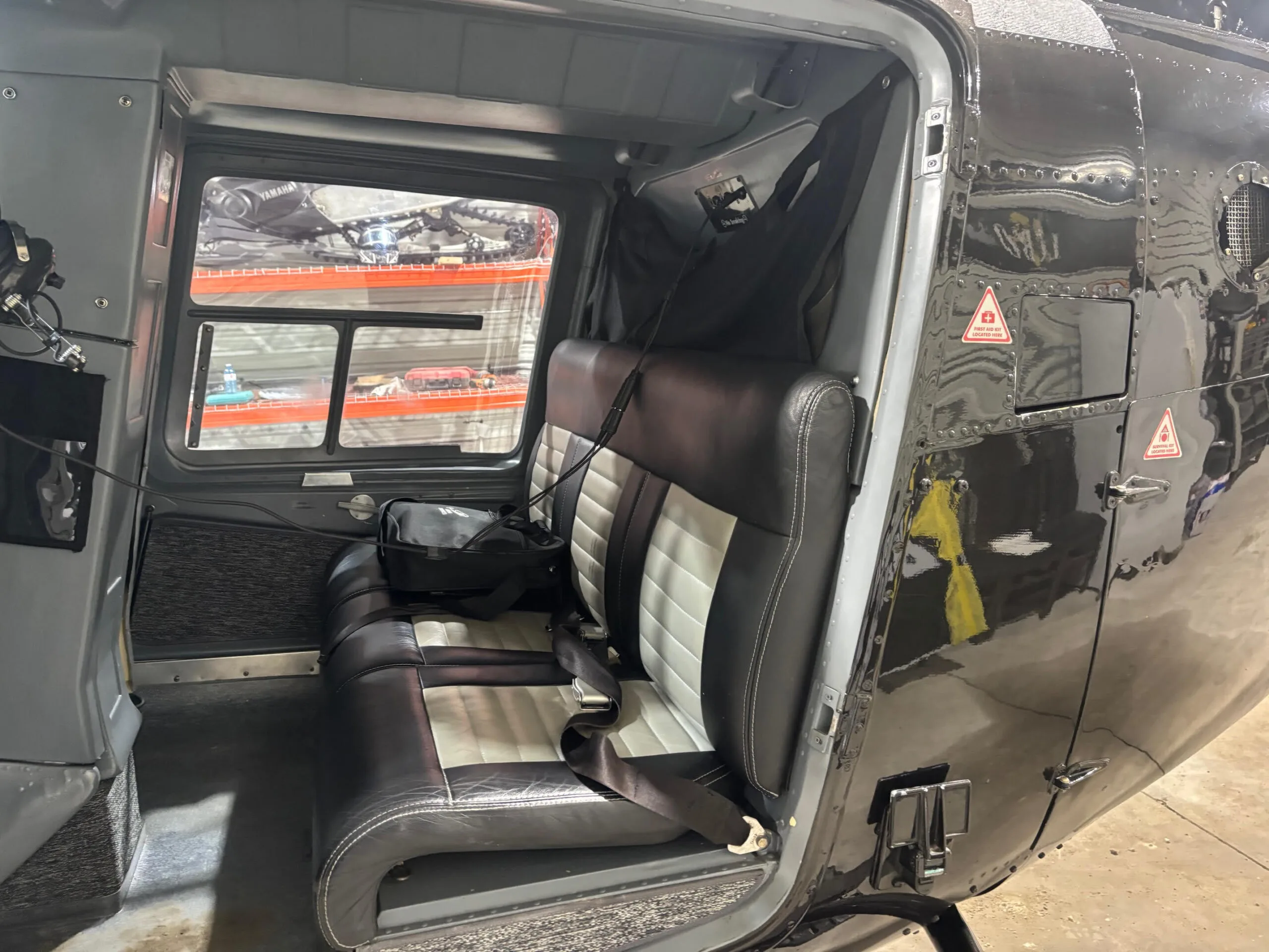 Cabin interior of a 1981 Bell 206 BIII.