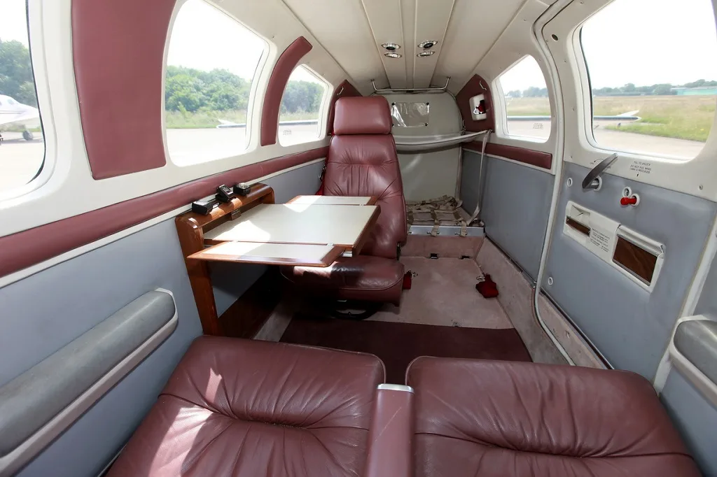 Cabin interior of a 1980 Beechcraft 58P Baron 1980.