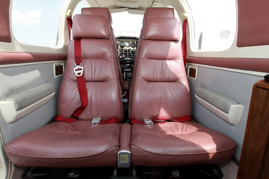 Cabin interior of a 1980 Beechcraft 58P Baron 1980.