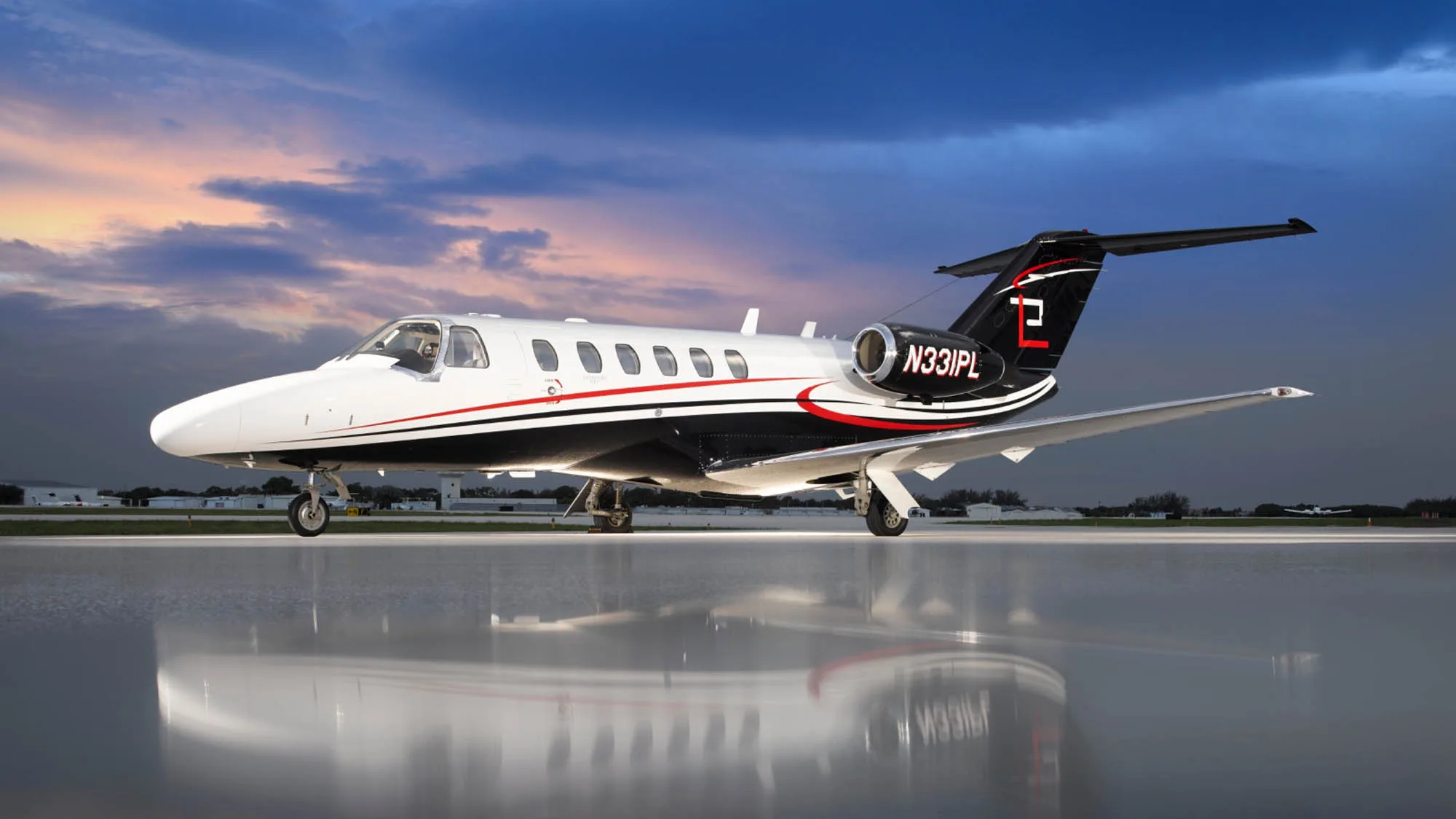 Exterior view of a 2002 Cessna Citation CJ2, N331PL.