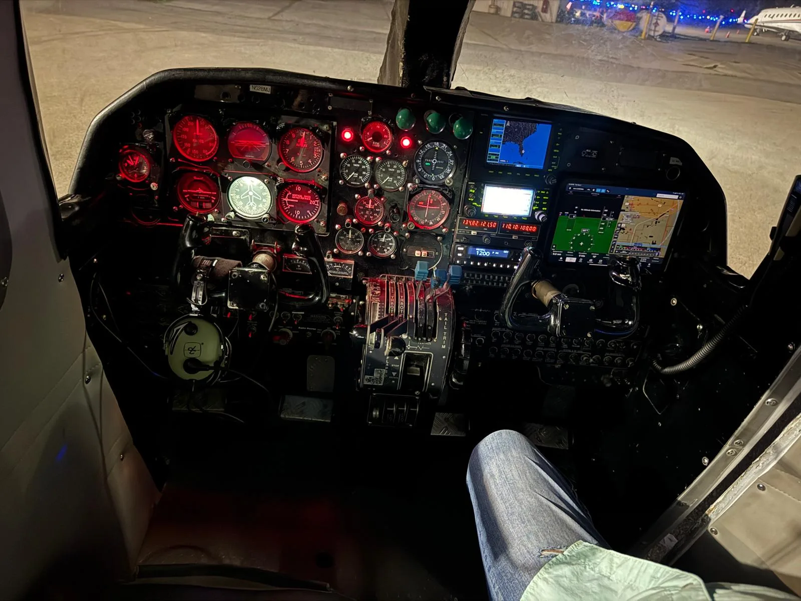 Cockpit and instrument panel of a 1976 Britten Norman BN-2A Trislander.