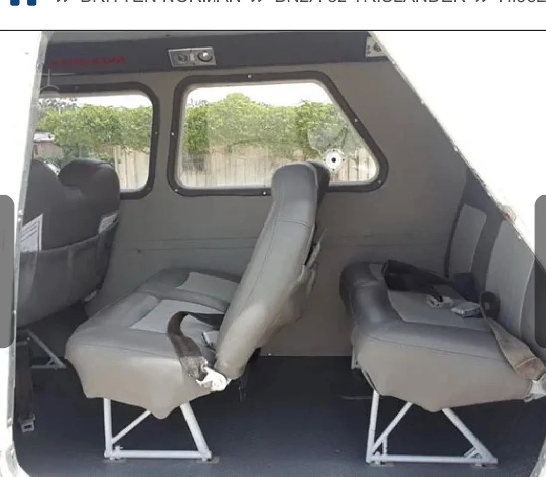 Cabin interior of a 1976 Britten Norman BN-2A Trislander.