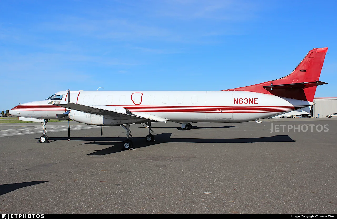 Exterior view of a 1991 Fairchild Metro III, N63NE.