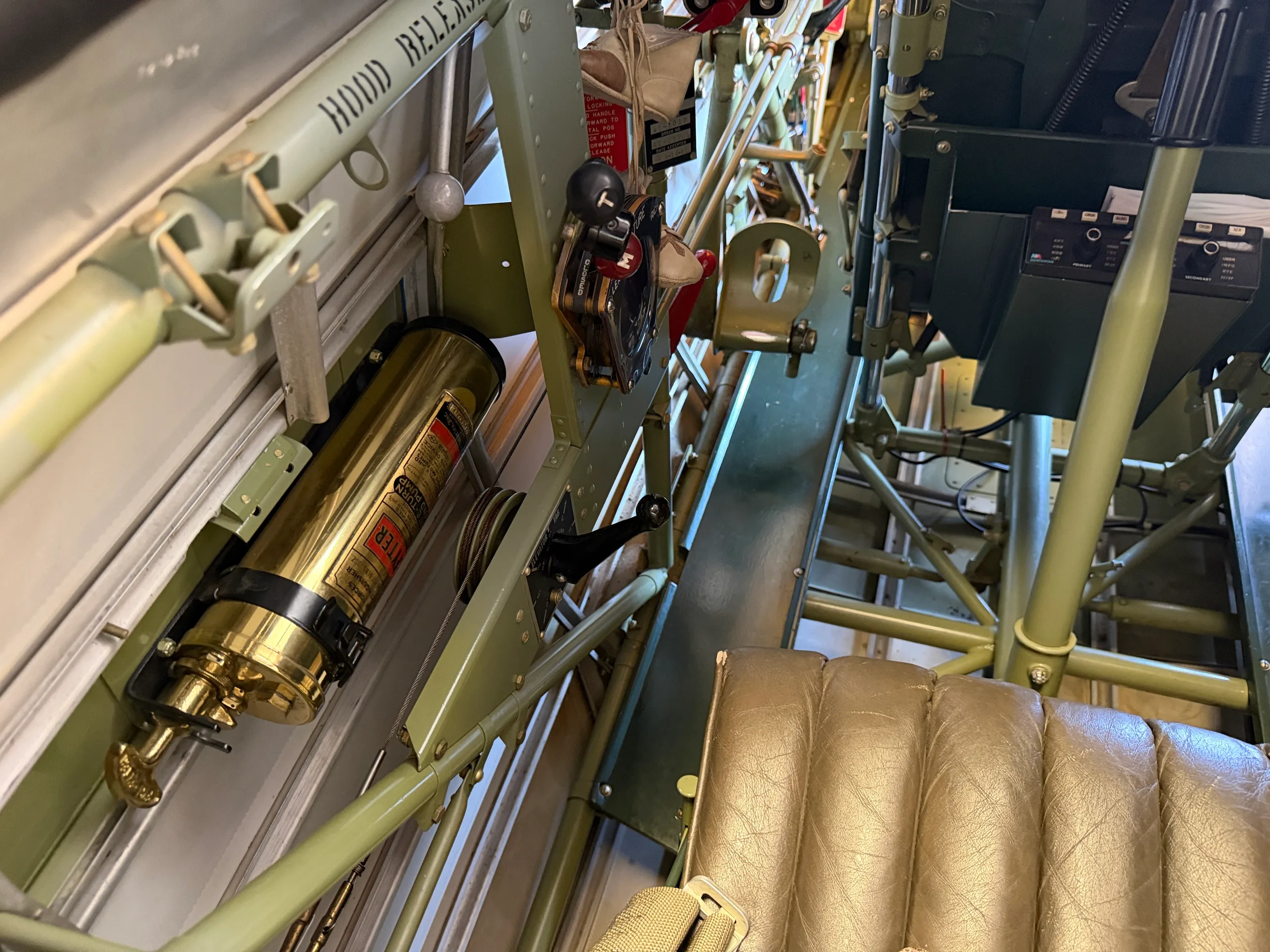 Cabin interior of a 1941 Boeing Stearman and Classic Tug $149,000 (Local to Placerville).