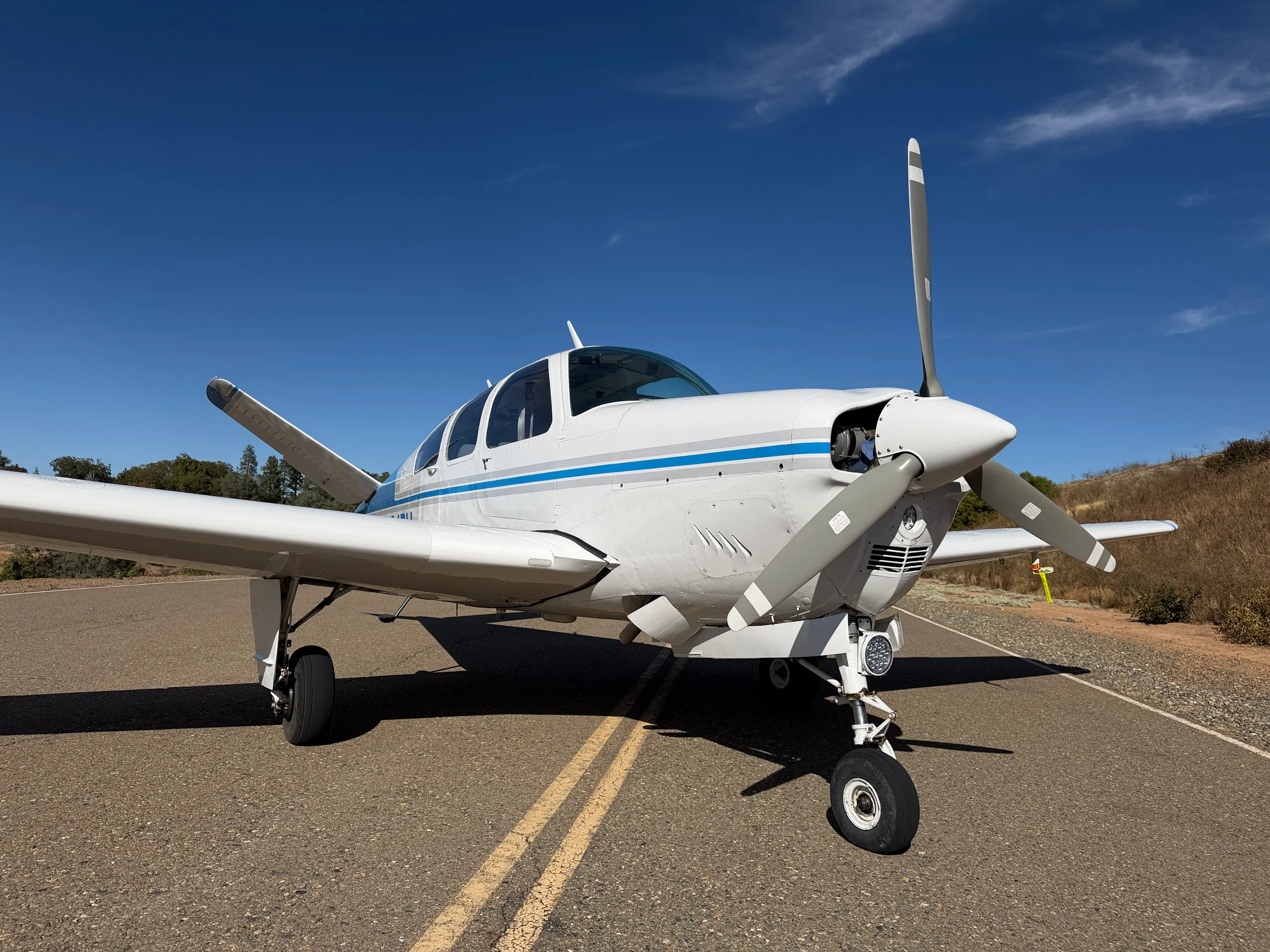 Cabin interior of a 1964 Beechcraft S35 Bonanza.