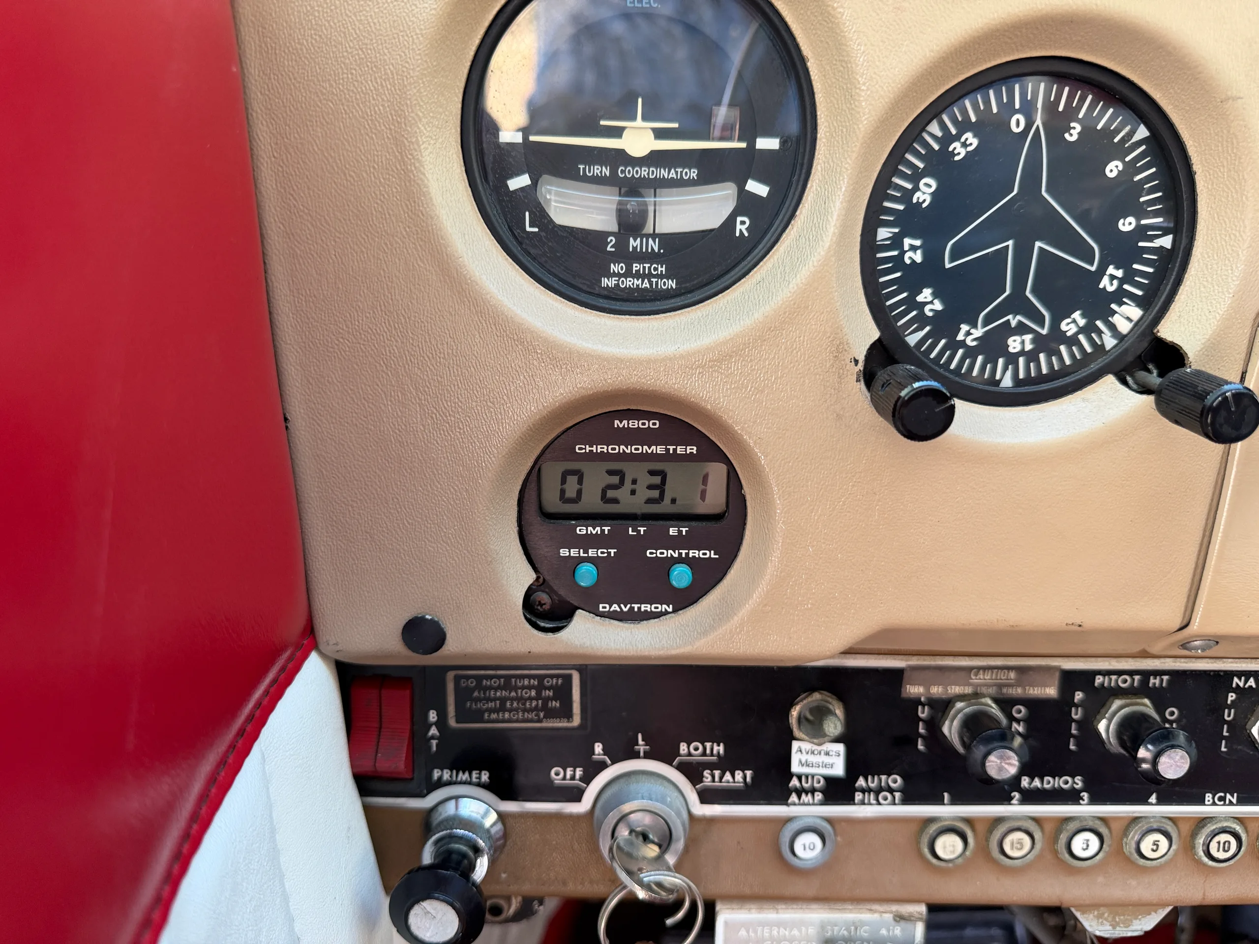 Cockpit and instrument panel of a 1969 Cessna 172K - $99,000 - N84793 (Here at Placerville).